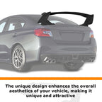 JDM Style Matte Black Rear Trunk Spoiler Wing For Subaru WRX/WRX STI 2015-2021