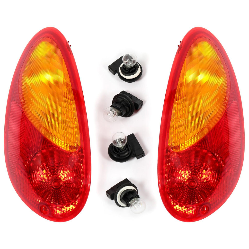 For 2001-2005 Chrysler PT Cruiser Tail Lights Brake Lamps Pair W/Bulb 01 02 03