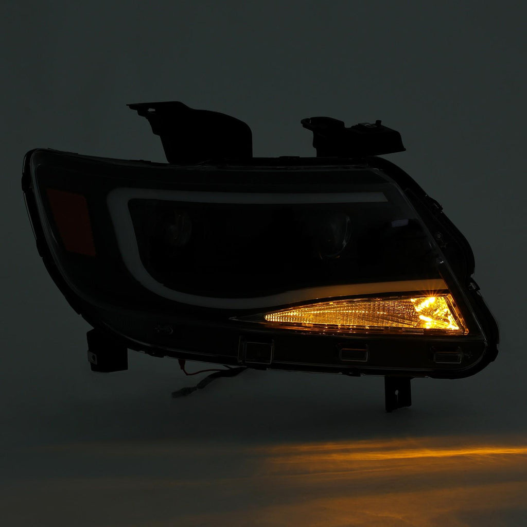 For  Chevy Colorado 2015-2022 LED Tube DRL Dual Projector Headlights Headlamps