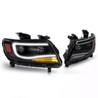 For  Chevy Colorado 2015-2022 LED Tube DRL Dual Projector Headlights Headlamps