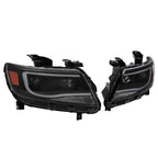 For  Chevy Colorado 2015-2022 LED Tube DRL Dual Projector Headlights Headlamps