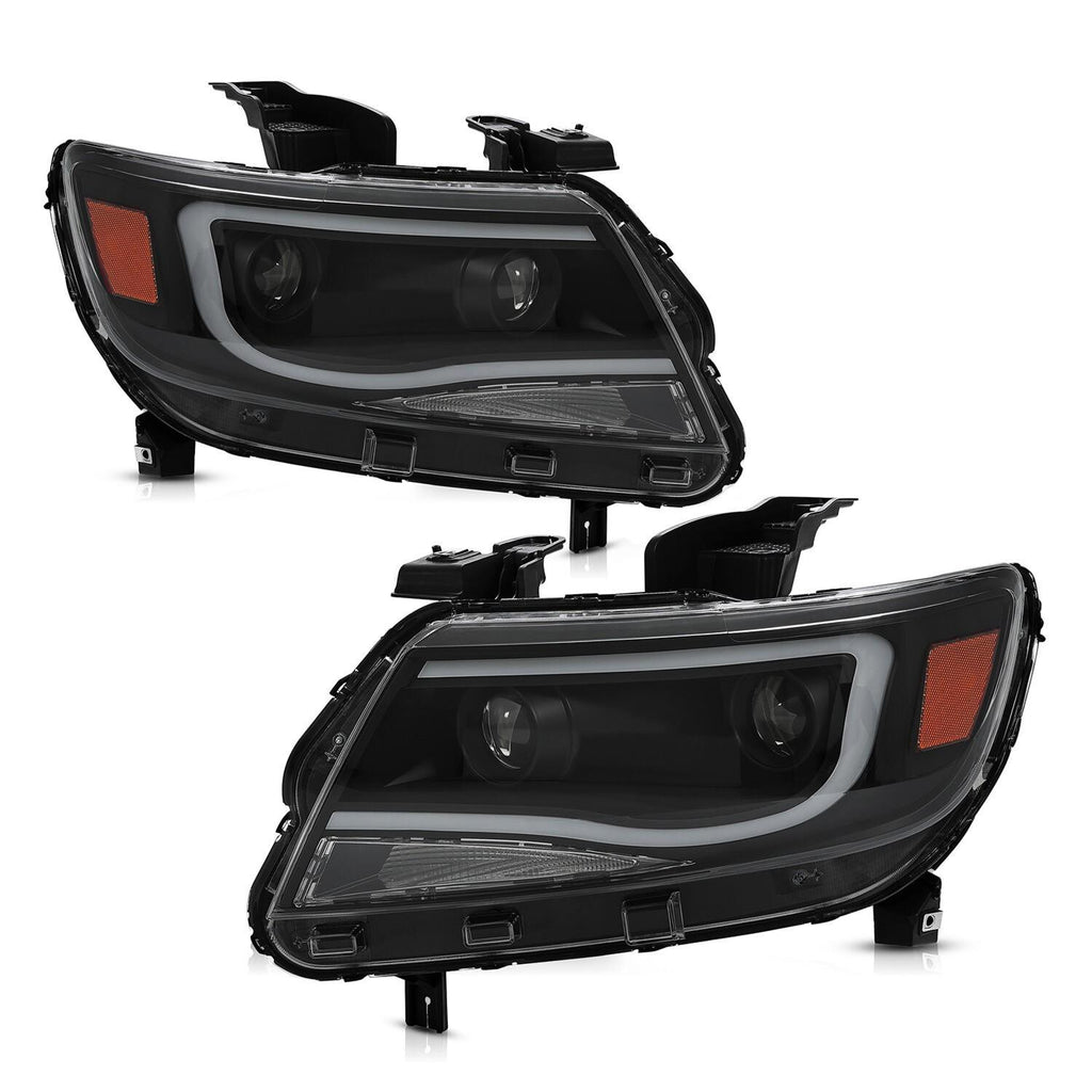 For  Chevy Colorado 2015-2022 LED Tube DRL Dual Projector Headlights Headlamps