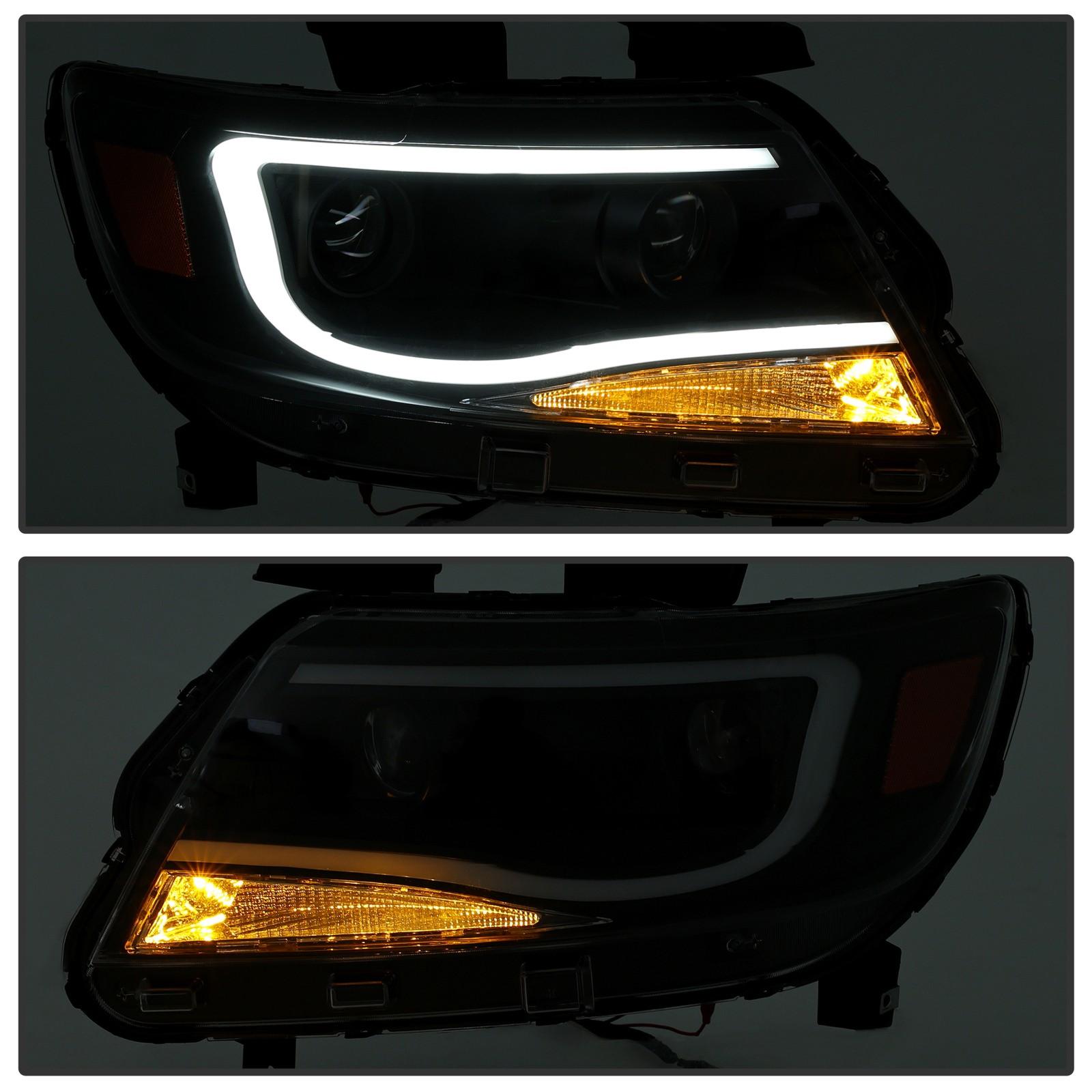For  Chevy Colorado 2015-2022 LED Tube DRL Dual Projector Headlights Headlamps