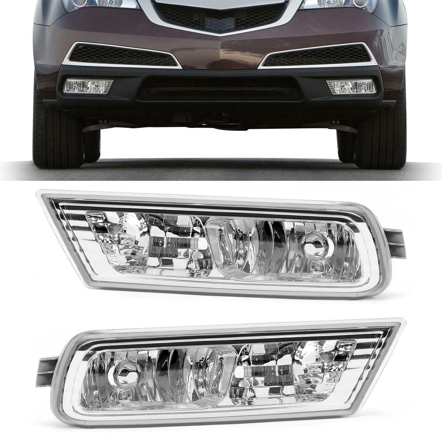 For Acura MDX 2010-2013 Pair Front Bumper Fog  Light Driving Lamp Left & Right