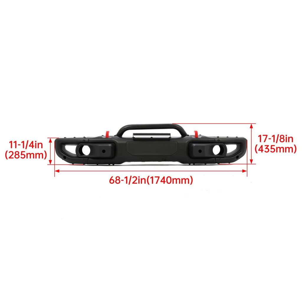 10th Anniversary Front Bumper For 18-24 Jeep Wrangler JL Gladiator W/Mount Plate