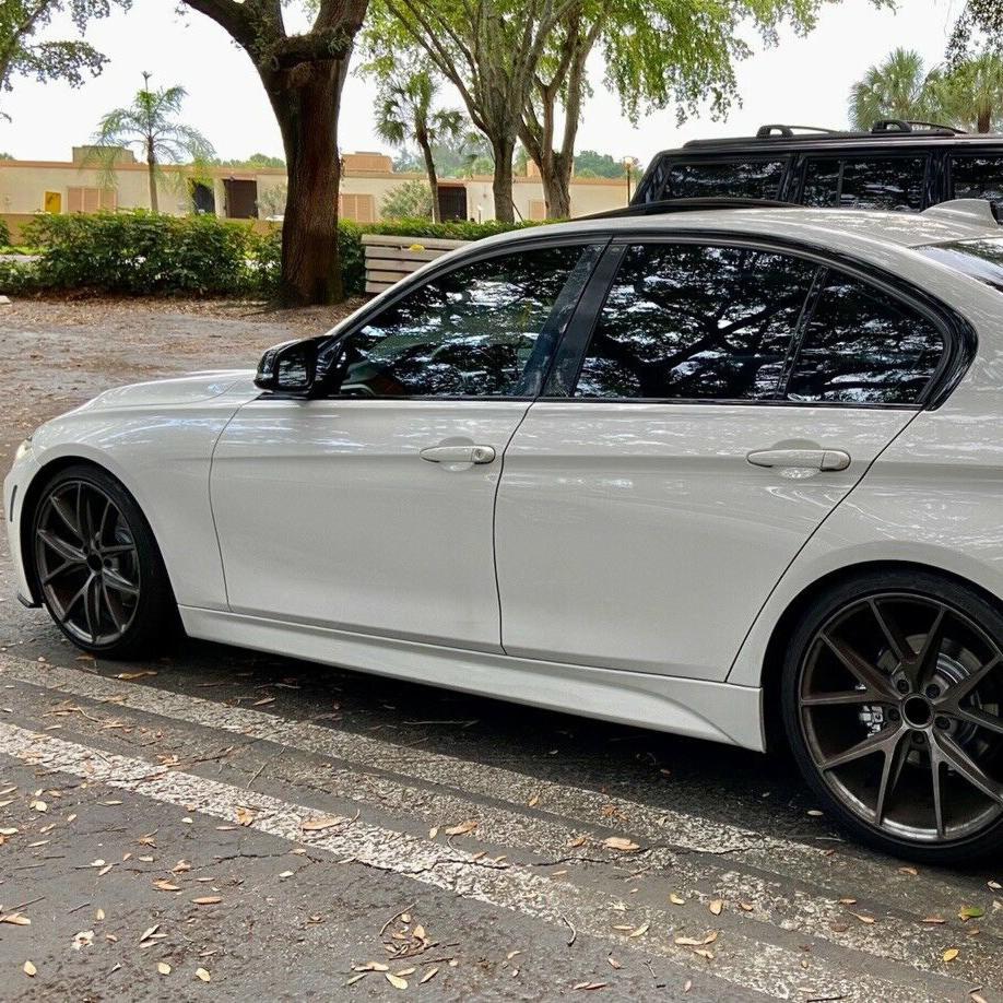 For 12-18 F30 F31 M SPORT SIDE SKIRTS EXTENSION PAIR FOR ALL BMW 3 SERIES SEDAN