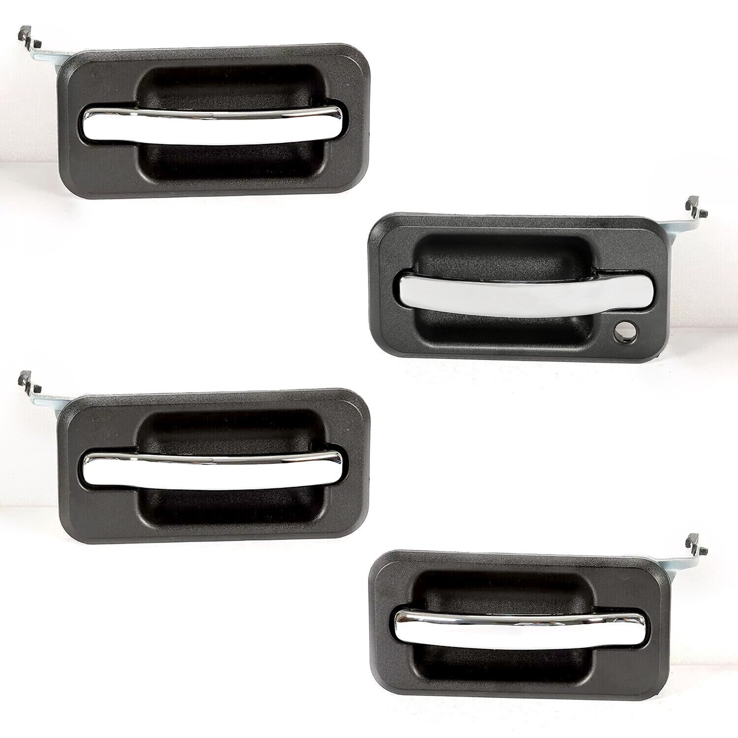 4Pcs Exterior Door Grab Handle Frame Cover Trim For 2003-2009 Hummer H2