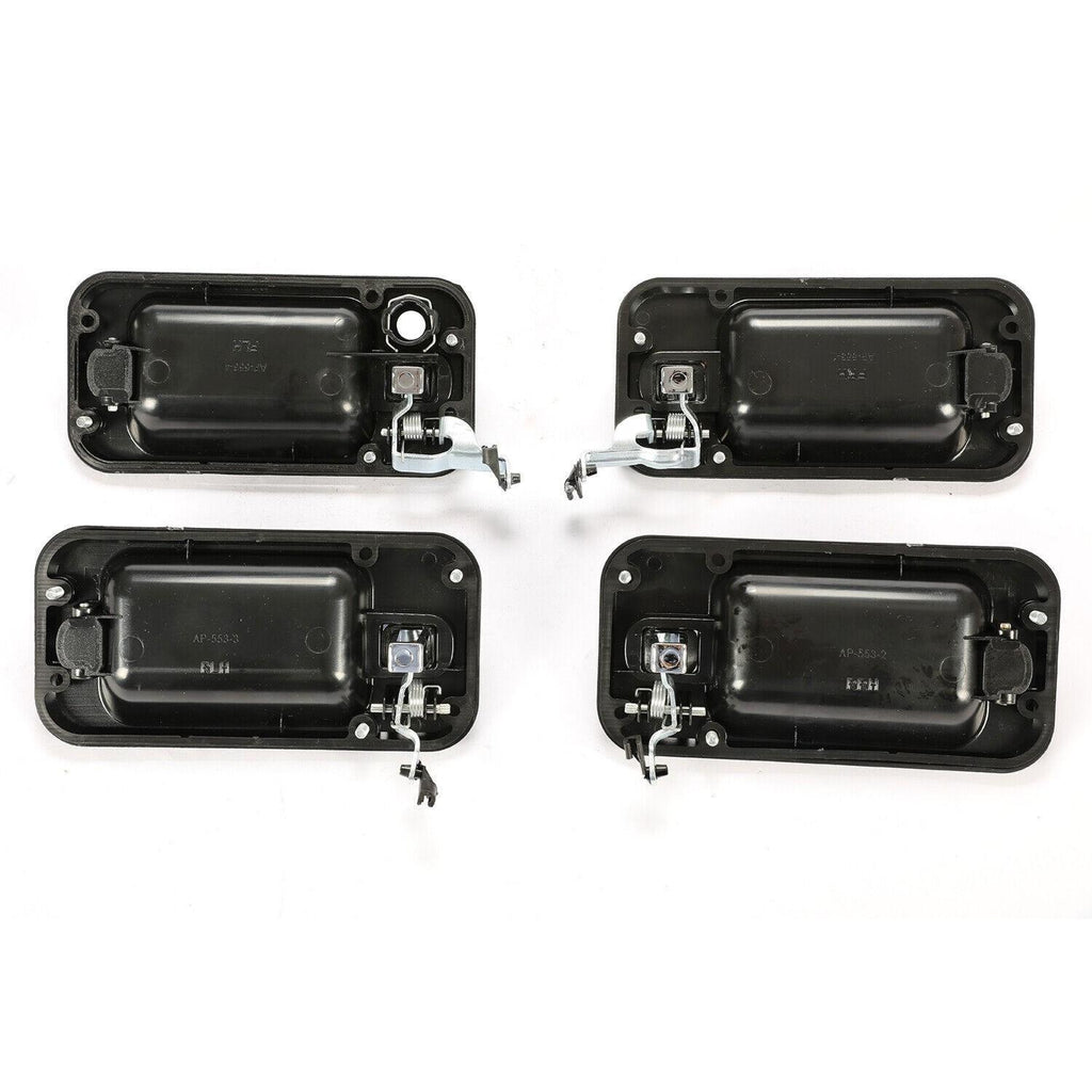 4Pcs Exterior Door Grab Handle Frame Cover Trim For 2003-2009 Hummer H2