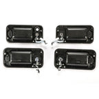 4Pcs Exterior Door Grab Handle Frame Cover Trim For 2003-2009 Hummer H2