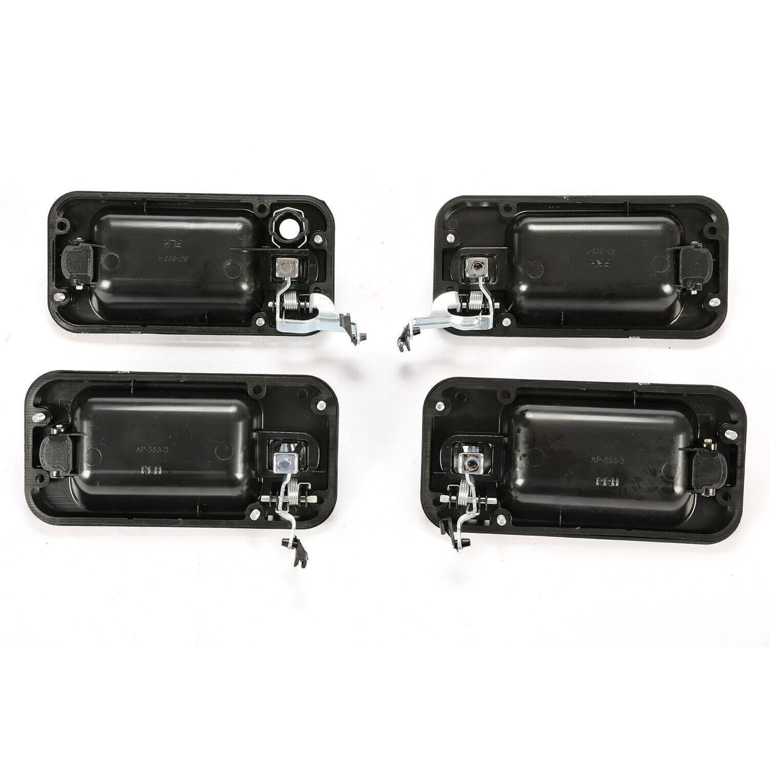 4Pcs Exterior Door Grab Handle Frame Cover Trim For 2003-2009 Hummer H2