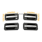 4Pcs Exterior Door Grab Handle Frame Cover Trim For 2003-2009 Hummer H2
