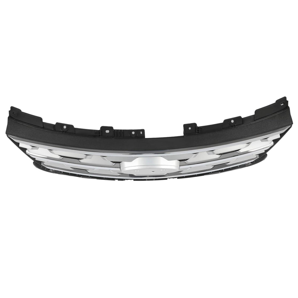 Front Bumper Upper Grille ABS Grill w/Chrome For Ford Explorer XLT 2018 2019
