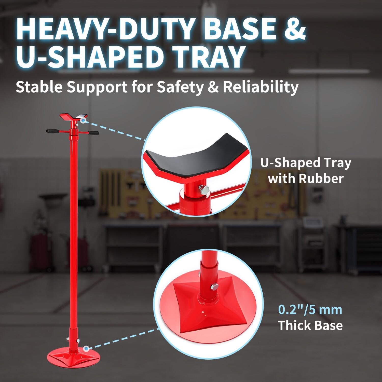 Steel Under Hoist Lift Jack 1000lbs Car Support adjustable Jack Stand Red