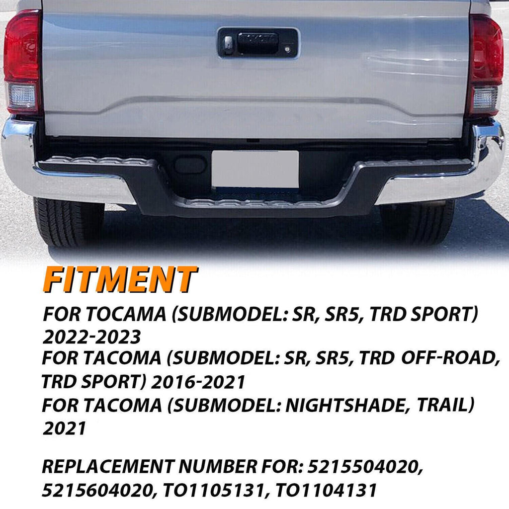 Bumper End Caps For Toyota Tacoma 2016-2023 Set of 2 Rear LH and RH Chrome