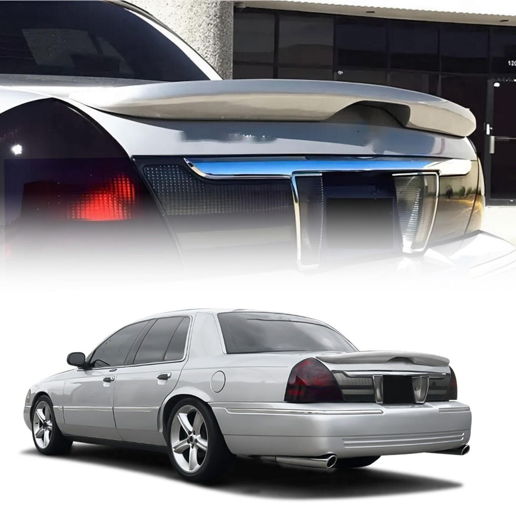 For Ford Crown Victoria 1998-2008 4Door Gray Rear Trunk Spoiler Wing Lip Painted
