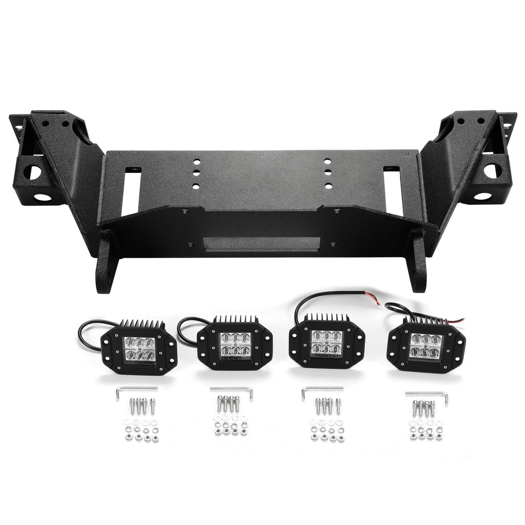 Front Bumper Winch Ready w/D Rings & Lights For Toyota Tundra 2007-2013