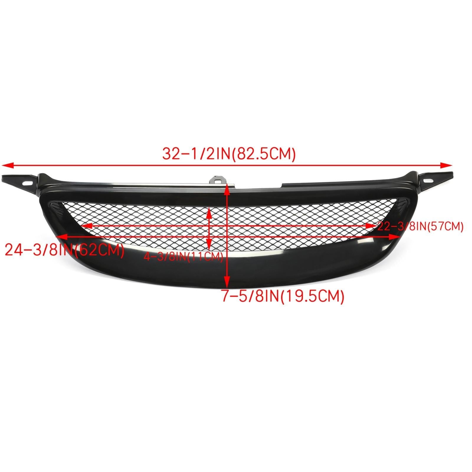 GLOSS BLACK BUMPER GRILL MESH GRILLE FOR TOYOTA COROLLA 2003-2007 2004 2005 2006