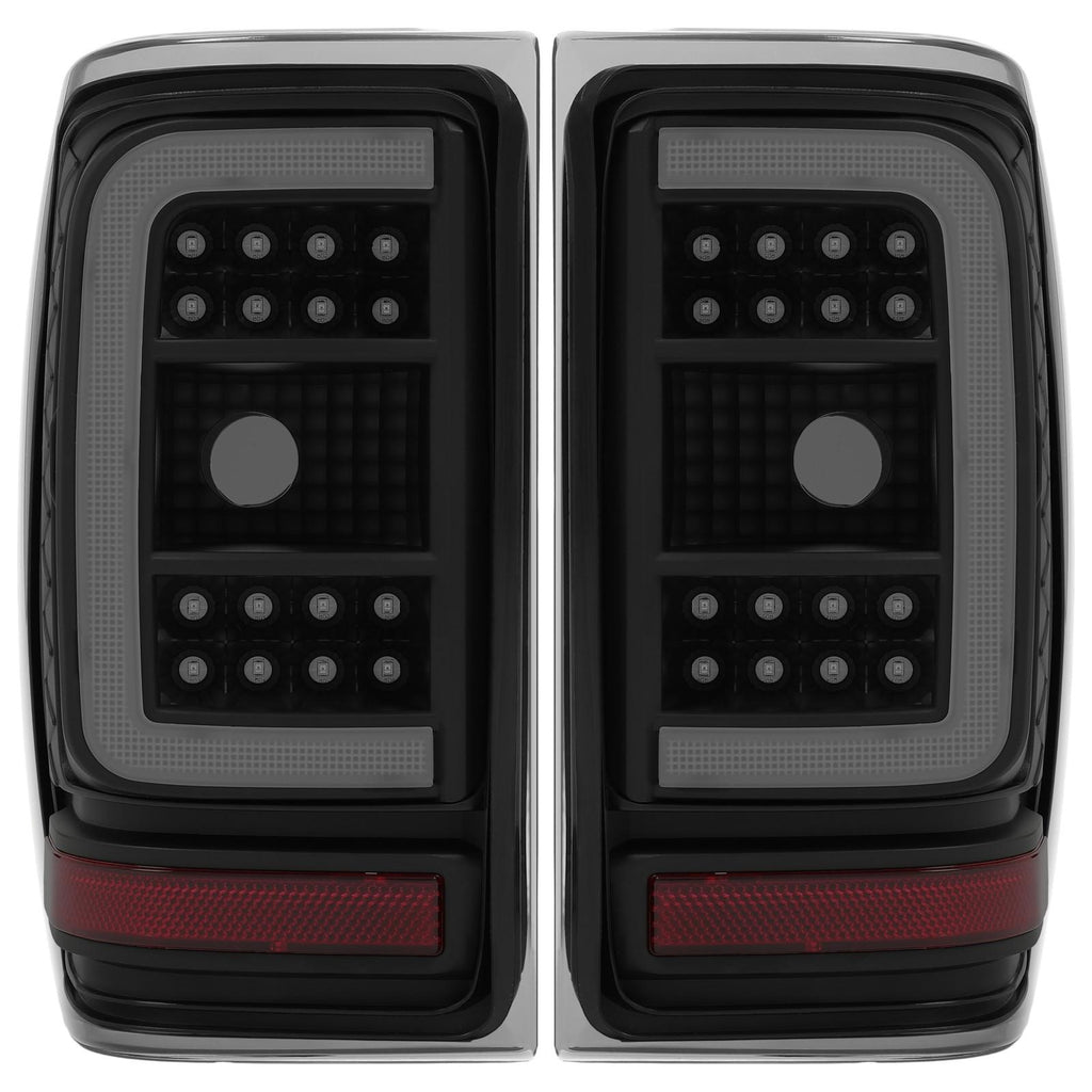 For Ford Ranger 2001-2011 Black Housing Smoke Lens Tail Lights LED C Light Bar