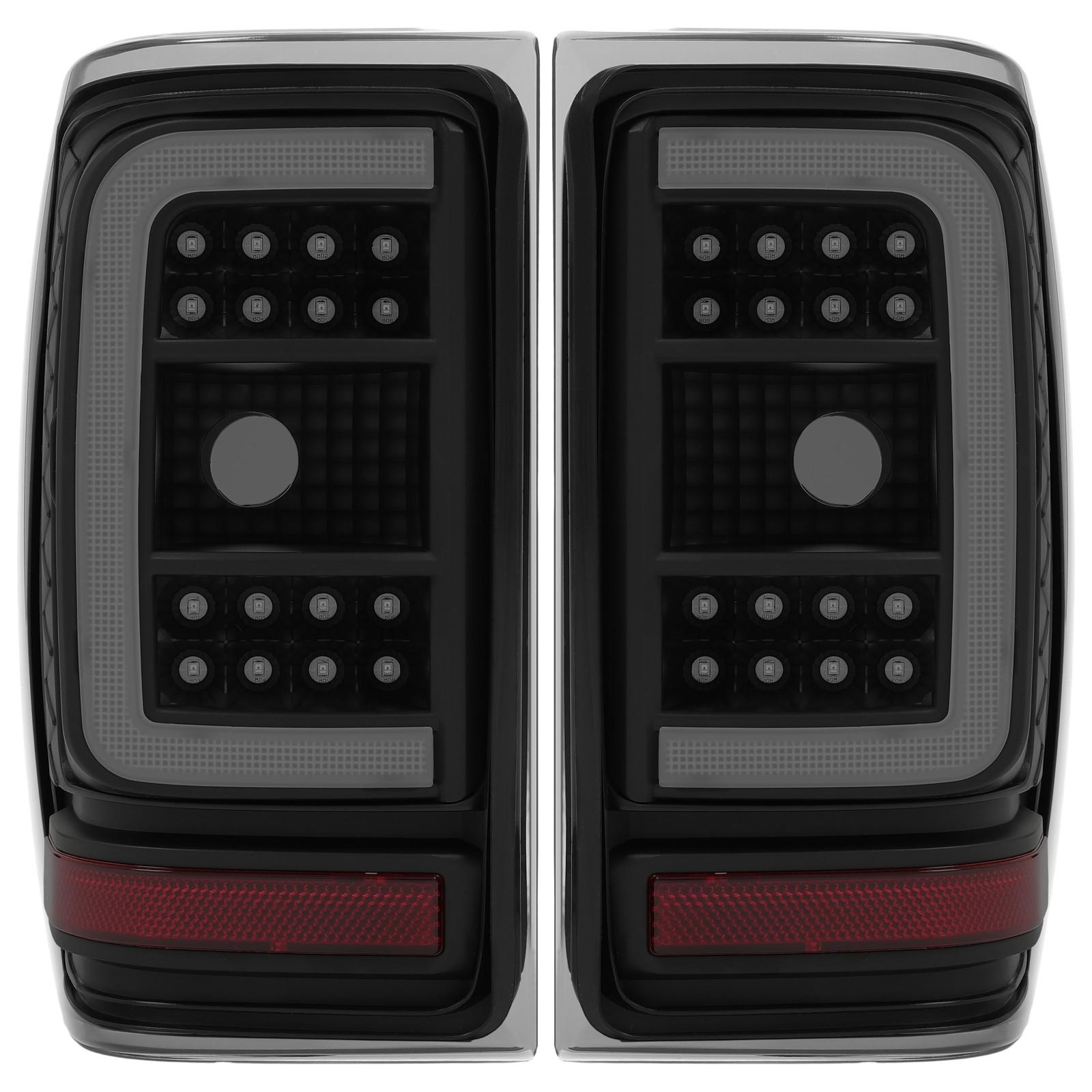 For Ford Ranger 2001-2011 Black Housing Smoke Lens Tail Lights LED C Light Bar