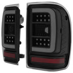 For Ford Ranger 2001-2011 Black Housing Smoke Lens Tail Lights LED C Light Bar