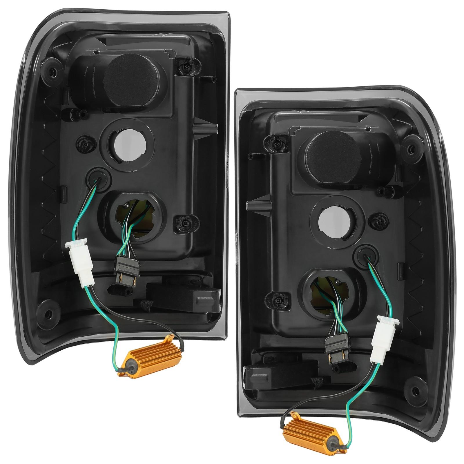 For Ford Ranger 2001-2011 Black Housing Smoke Lens Tail Lights LED C Light Bar