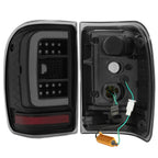 For Ford Ranger 2001-2011 Black Housing Smoke Lens Tail Lights LED C Light Bar