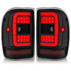For Ford Ranger 2001-2011 Black Housing Smoke Lens Tail Lights LED C Light Bar