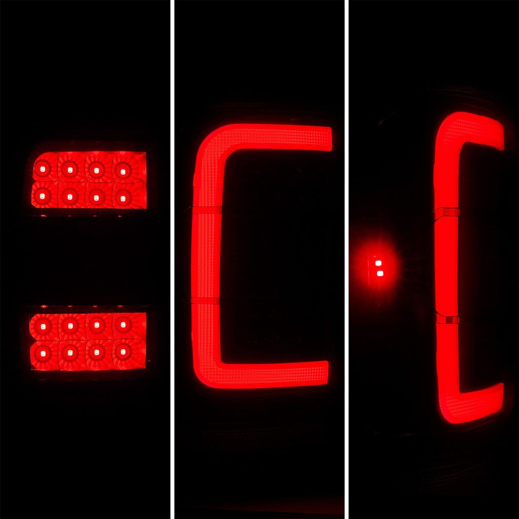 For Ford Ranger 2001-2011 Black Housing Smoke Lens Tail Lights LED C Light Bar