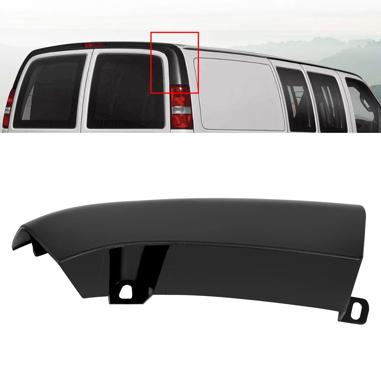 For Chevy Express/GMC Savana 2003-2023 Rear Right Corner Trim Molding Applique
