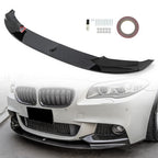 Front Bumper Lip Splittle for 11-16 BMW F10 535i 528i 550i M Sport Carbon Fiber