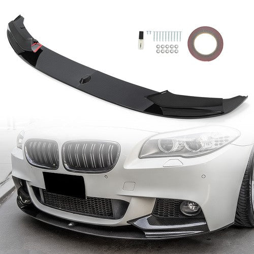 Front Bumper Lip Splittle for 11-16 BMW F10 535i 528i 550i M Sport Carbon Fiber