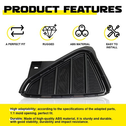 Front Bumper Fog Light Trim Bezel Cover for 2016 2017 2018 for Toyota RAV4