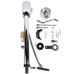 30" Chrome Tilt Auto Steering Column w/ 9 Hole Wheel Adapter Key Stainless Steel