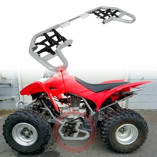 Pair of Nerf Bars Silver bar Black nets Aluminum For Honda TRX 250EX 250X 01-24