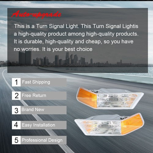 Left & Right Parking Turn Signal Light Corner Lamp For Jeep Patriot l4 07-17