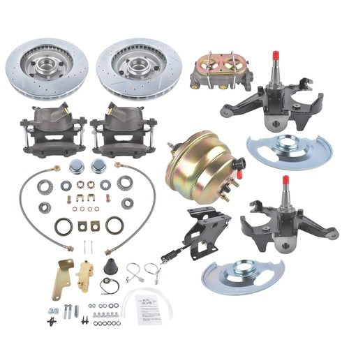 For Chevy C10 Suburban Base Truck Front Disc Brake Conversion Kit 6 Lug Wheels