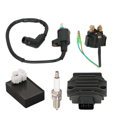 CDI Box Ignition Coil Voltage Regulator Rectifier Relay Kit for Honda Recon 250