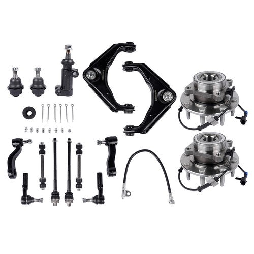 Front Wheel Hub Bearing Control Arm Suspension Kit for GMC Sierra 1500 2500 HD
