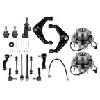 Front Wheel Hub Bearing Control Arm Suspension Kit for GMC Sierra 1500 2500 HD
