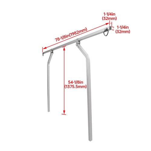 Universal Cross Bar System Kit For Utility Trailer With Raised Side Rails