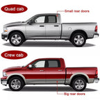 4 Piece Rocker Panel Guard Sill Plate Cover for RAM 1500 2500 3500 Crew Cab 2009 18