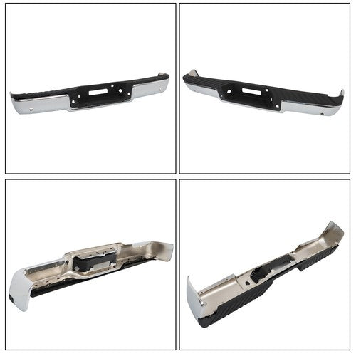 Rear Bumper Chrome With Object Sensor Holes New For 2006-2008 Ford F150