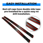 Bed Side Rail Top Molding Covers For Ford F250 F350 Super Duty 02 16 8 Ft LH RH