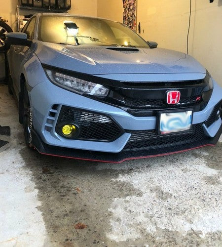 Fog Light Lamp Covers Fit 2017-2021 for Honda Civic Type R Black Open Mesh