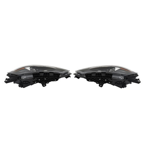 Fit For Dodge Dart 2013-2016 LH+RH Headlights Replacement Halogen Black Housing