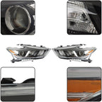 For Maxima S|SL|SV 2016-2017 18 Headlights Clear Lens LH+RH Pair Housing Chrome