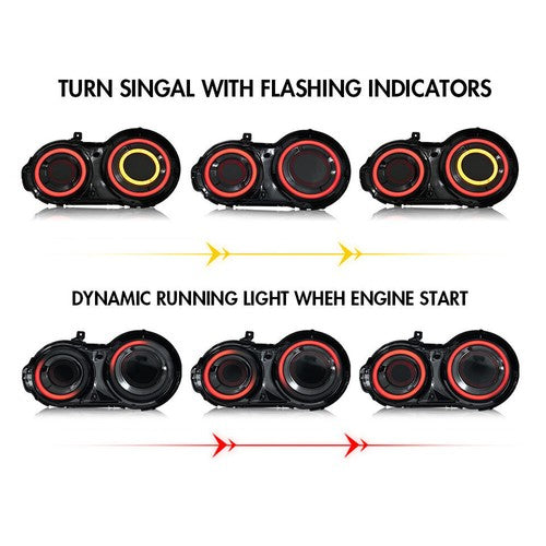 LED Tail Light Rear Lamps Assembly Pair for 2007-2017 for Nissan GTR R35
