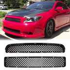 53101-21110 Front Upper & Lower Hood Grille Black 2pcs for Scion TC 2005-2010