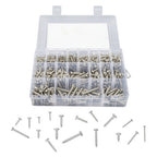 550Pack 304 Stainless steel wood screws kits countersunk #4 #6 #8 #10 #12 W/Box