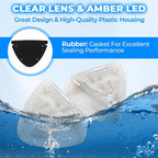 Pair 31 LED For Peterbilt 379 359 Turn Signal Light Amber Clear Lens